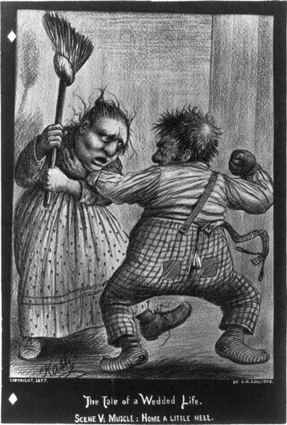 Scene V - muscle. Couple fighting - 1877