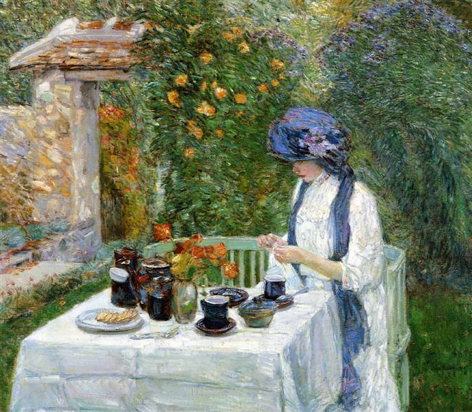 Terre -Cuite Tea Game (även känd som French Tea Garden) - 1910