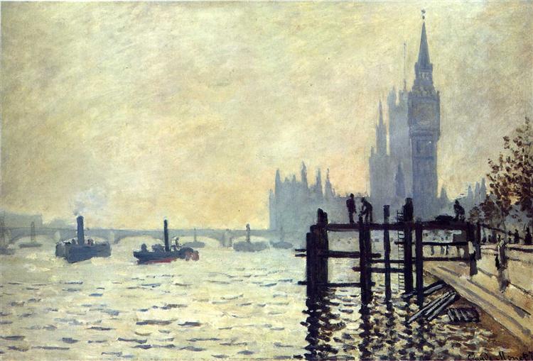 Westminster Altında Thames - 1871