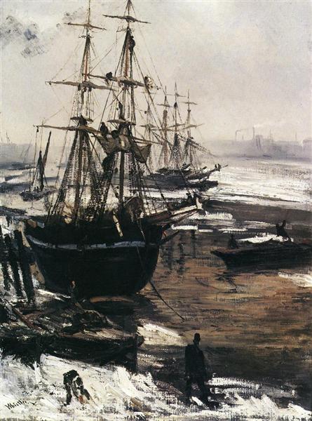 El Támesis En El Hielo - 1860