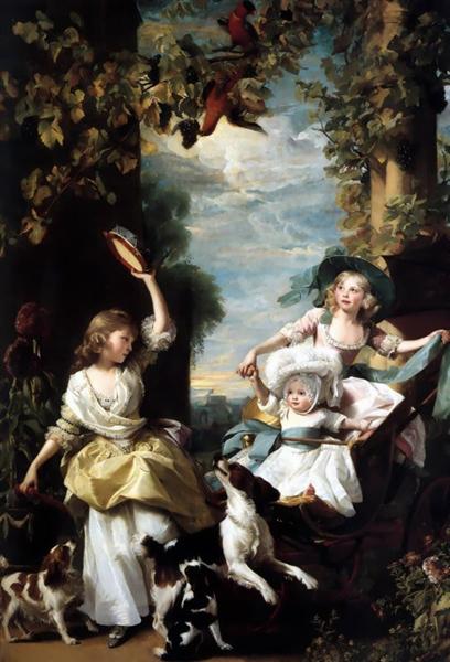 The Three Youngest Daughters of George III - 1785