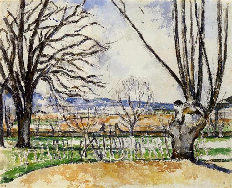 The Trees of Jas de Bouffan in Spring - 1880