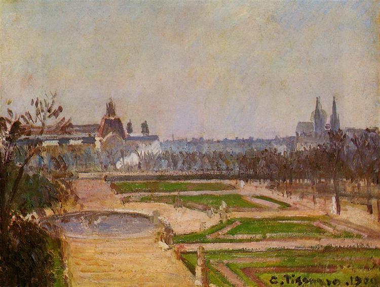 Las Tullerías Y El Louvre - 1900