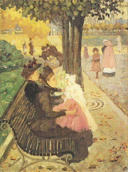 The gardens of the Tublerías - Paris - 1895