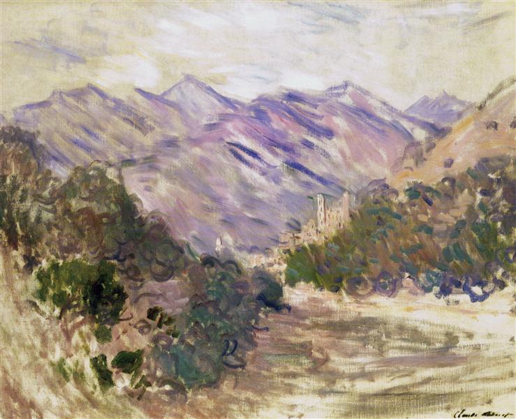 La vallée de Nervia avec Dolceacqua - 1884