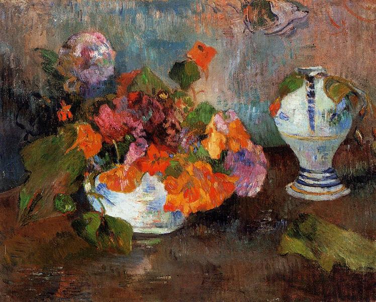 The Vase of Nasturtiums - 1886