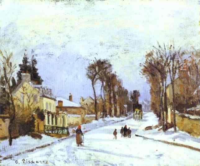 The Road to Versailles in Louveciennes - 1869