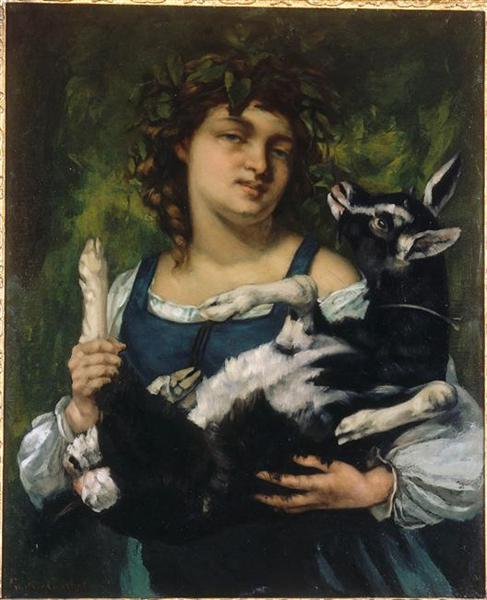 The Village Girl with a Goat - 1860