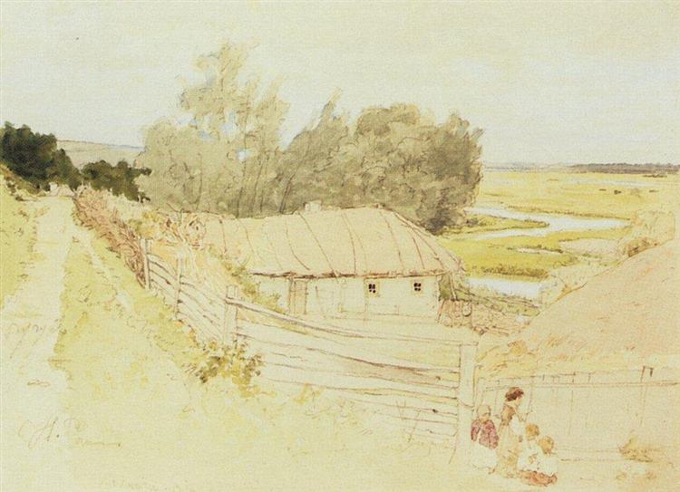 El Pueblo De Mokhnachi Cerca De Chuguyev - 1877