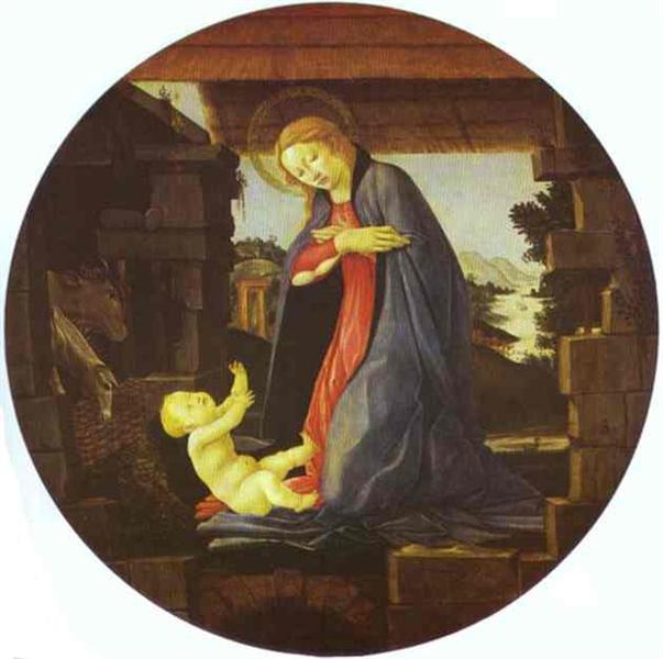 La vierge adorant l'enfant - 1490