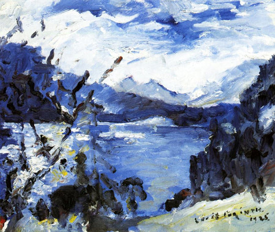 El Walchensee Con Cordillera Y Costa - 1925