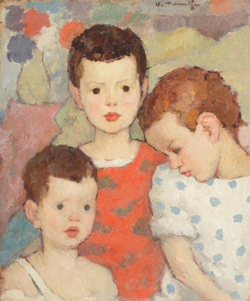 Tre fratelli (i figli del pittore) - 1920