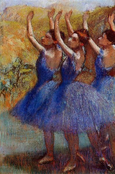 Tres Bailarinas Con Faldas Moradas - 1898