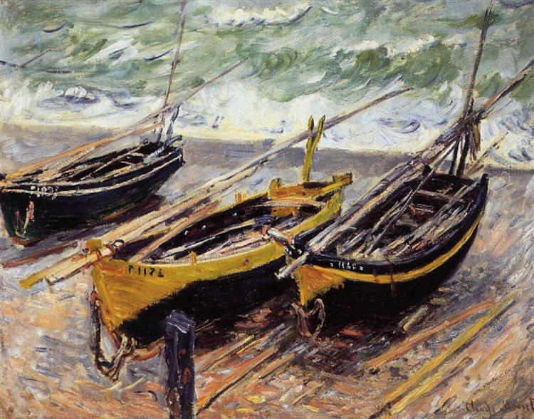 Três barcos de pesca - 1885