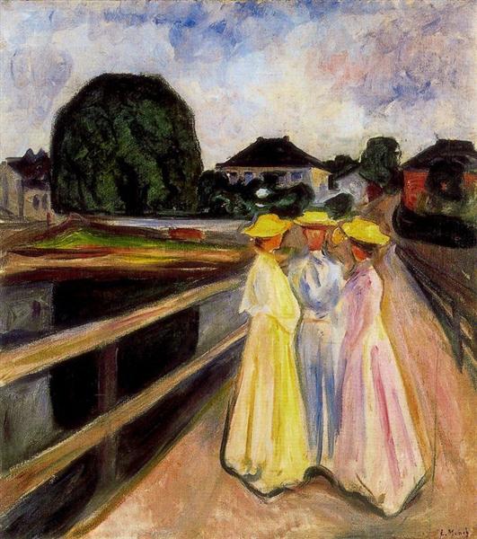 Tre ragazze in El Embarcadero - 1903