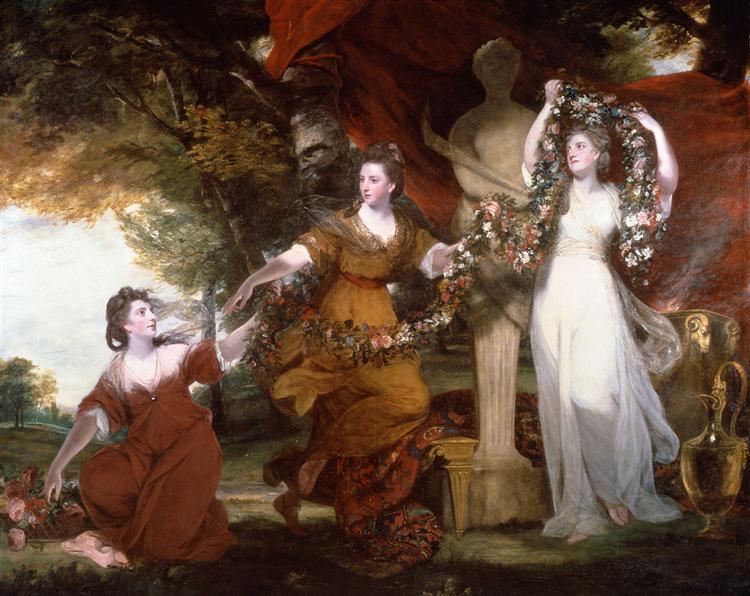 Tres Damas Adornando Un Herm De Himen - 1773