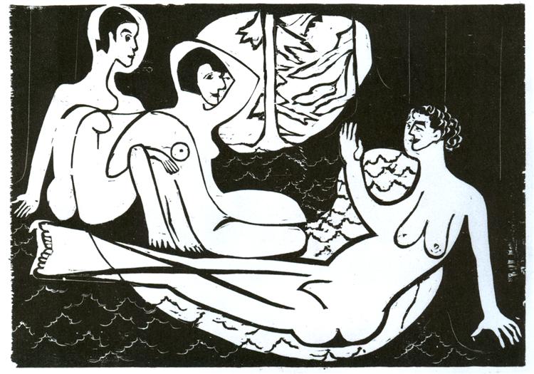 Tres Desnudos En El Bosque - 1933