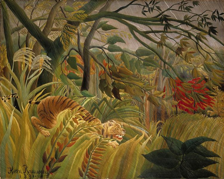 Tigre En Una Tormenta Tropical (¡Sorprendido!) - 1891