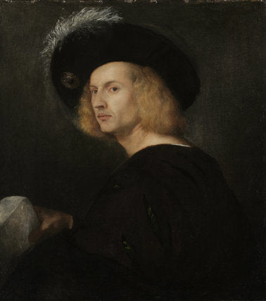 An Unknown Man With A Black Feather Hat