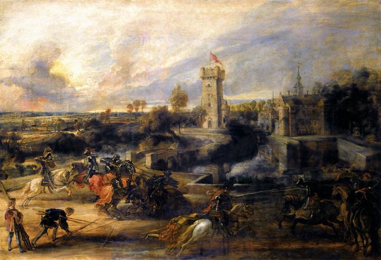 Tournoi devant le château de Steen - 1637