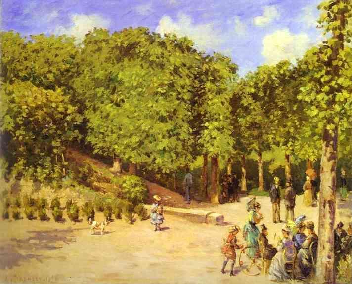 Jardin municipal à Pontoise - 1873