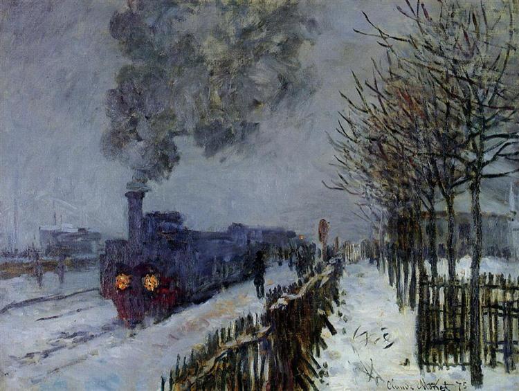 Trem na neve ou na locomotiva - 1875