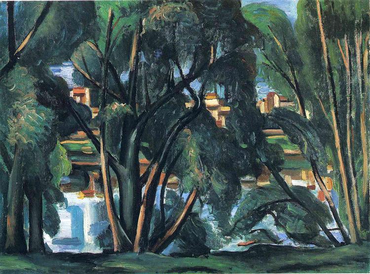 Alberi sulle rive di Sena - 1913