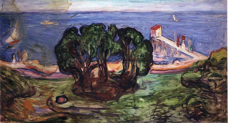 Arbres sur le rivage - 1904