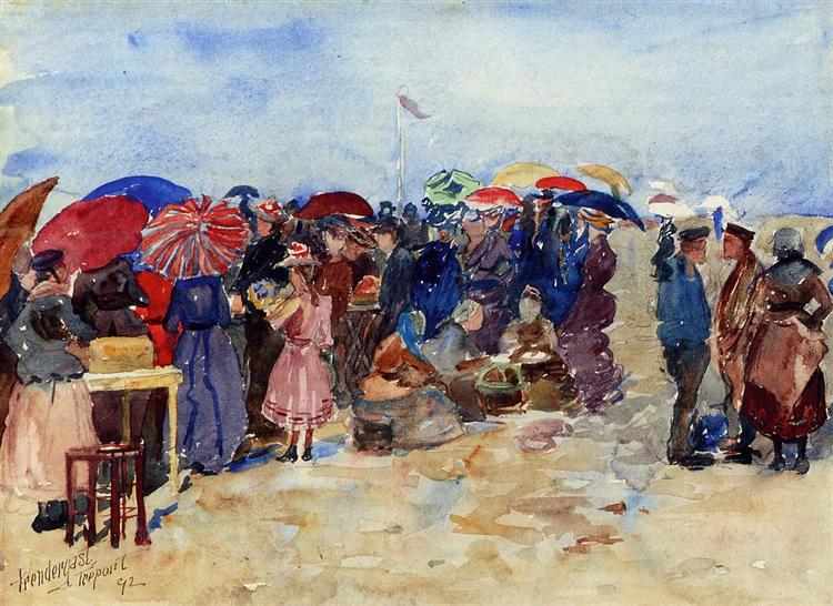 Tropor Beach (znana również jako bardzo słoneczny dzień - Trupo) - 1892