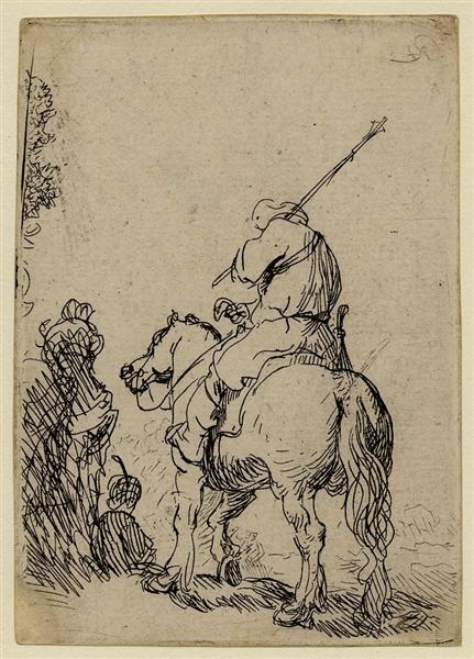 Soldado Con Turbante A Caballo - 1632