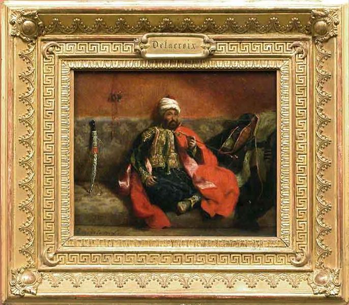 Turco assis fumer sur un canapé - 1825