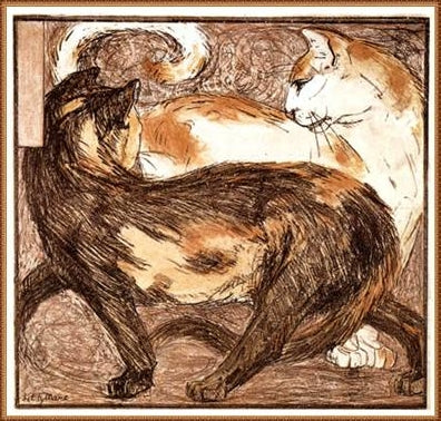 Two Cats - 1909