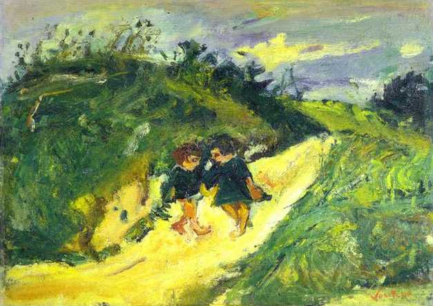 Two Children on a Road - 1939