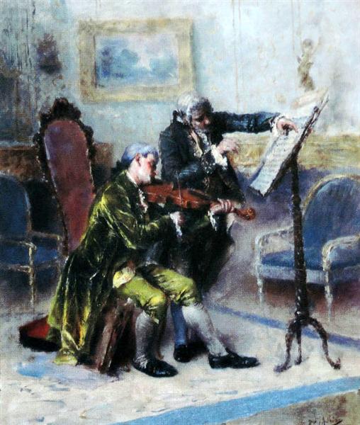 Ähm Compasso schwierig (Violino lição) - 1895