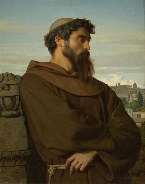 A thinker - A young Roman monk - 1848