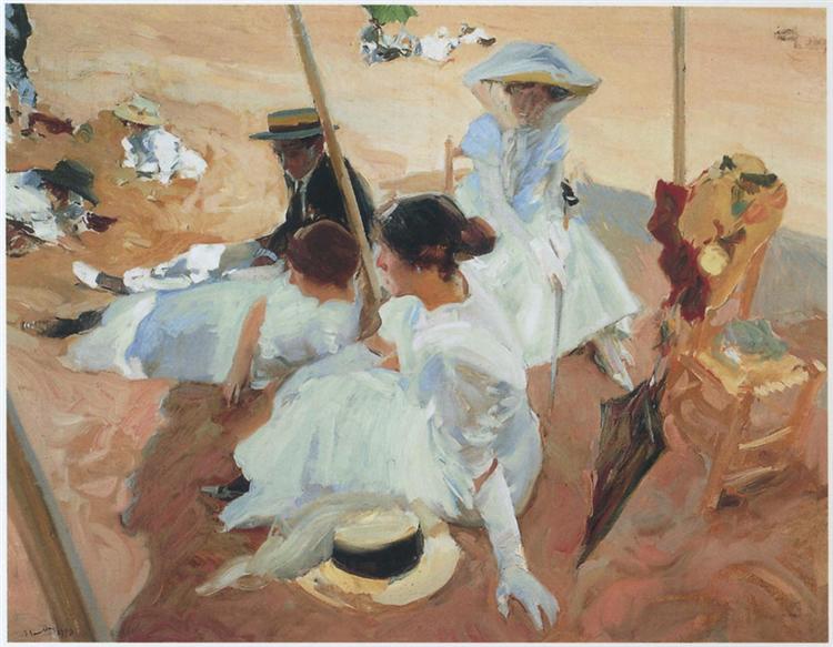 Sotto il segale di Zarauz Beach - 1910