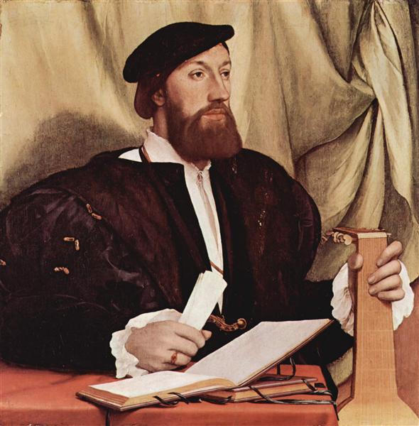 Gentleman inconnu avec des livres de musique et de luth - 1534