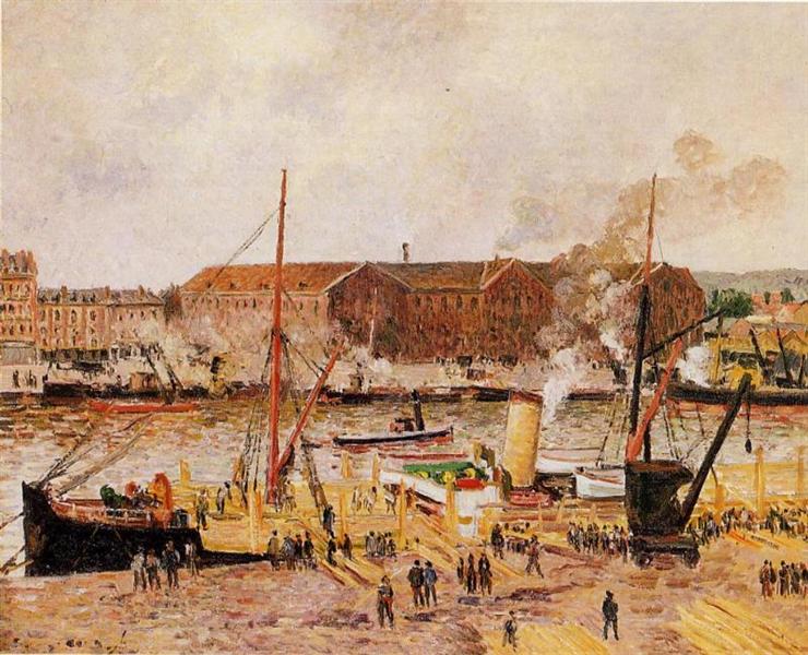 Scarico in legno a Rouen - 1896