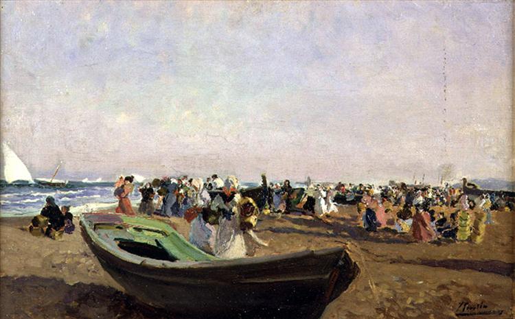 Valencia Beach. Pêcheurs - 1919