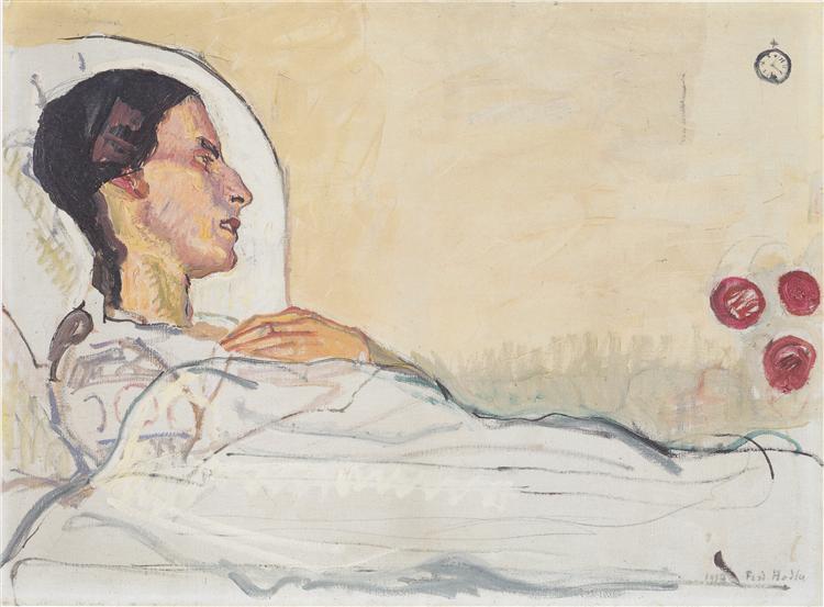 Valentine Gode Darel in a hospital's bed - 1914