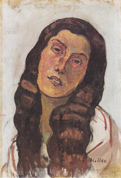 Valentine Gode Datel - avec des cheveux ébouriffés - 1913