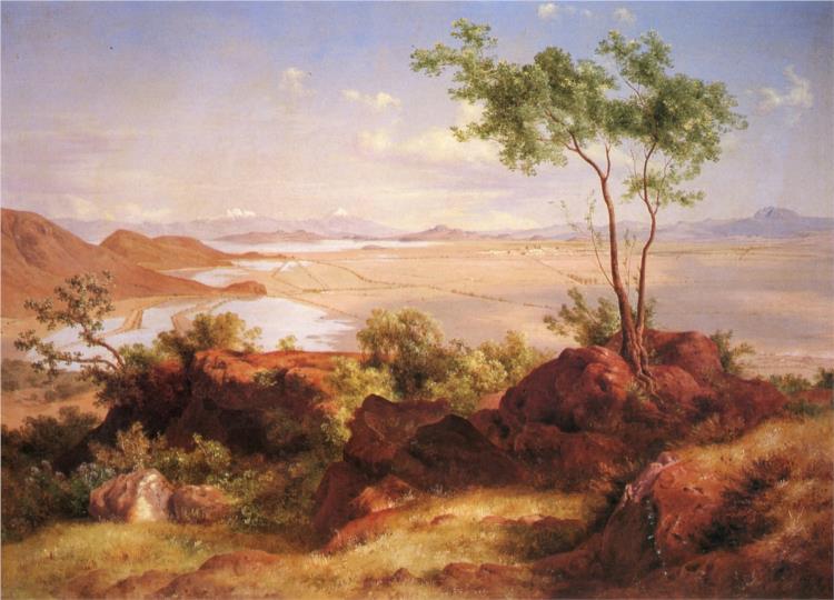 Mexiko -Tal aus dem Cerro de Tenayo - 1885