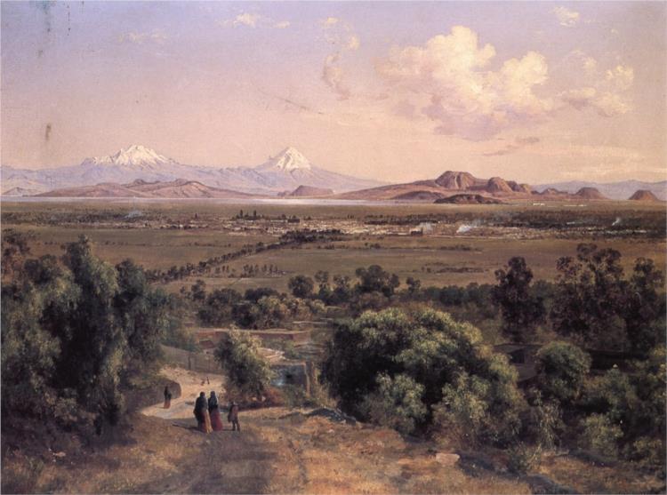 Mexiko -Tal aus dem Cerro de Tepeyac - 1878