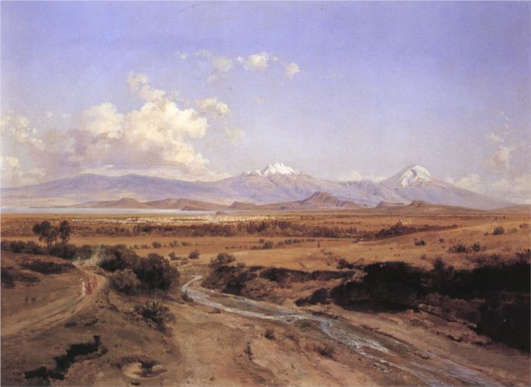 Valle del Messico dal fiume dei Morales - 1891