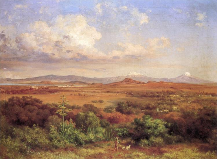 Mexiko -Tal in der Lomas de Tacubaya - 1885 aufgenommen