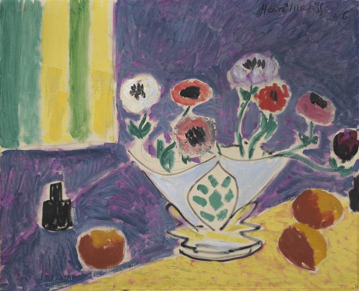 Vase of Anemones 1946 