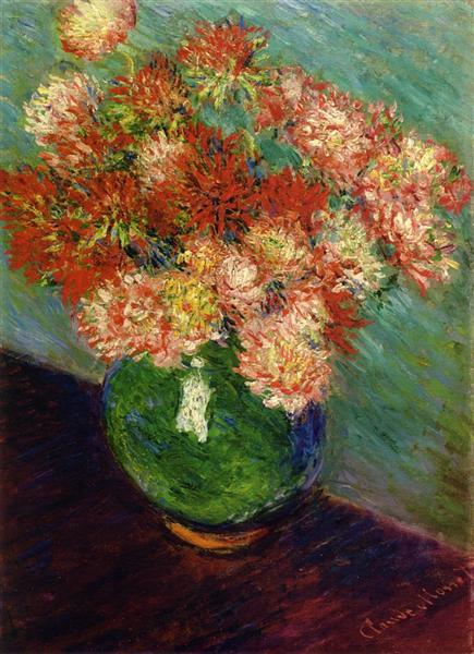 Vase of Chrysanthemums - 1883