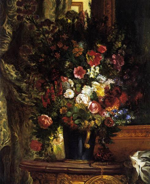 Blomstervase på en konsoll - 1849