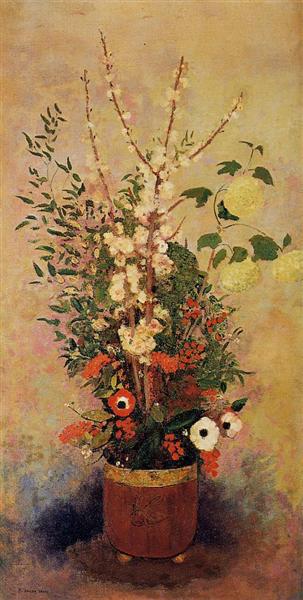 Jarrón De Flores Con Ramas De Manzano En Flor - 1906