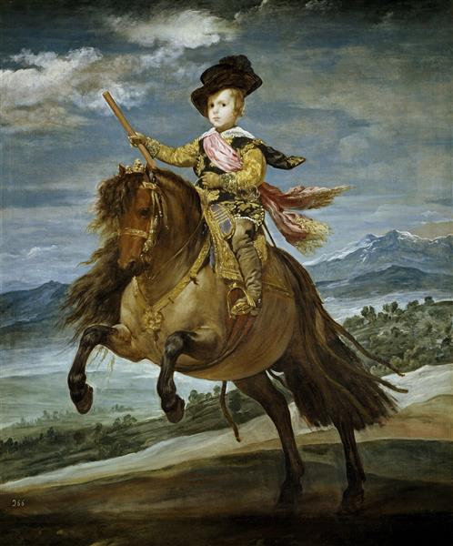 Prince Baltasar Carlos på hesteryg - 1635